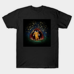 RUN - ASTRONAUT / ALIEN ILLUSTRATION T-Shirt